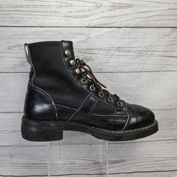 OXS Combat Boots Black Lace Up Made In Italy EU 37 Womens 7 Mens 5 main image 8
